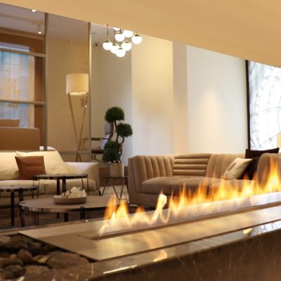 Cheminées éthanol outdoor et indoor - Photo d'une cheminée éthanol haut de gamme