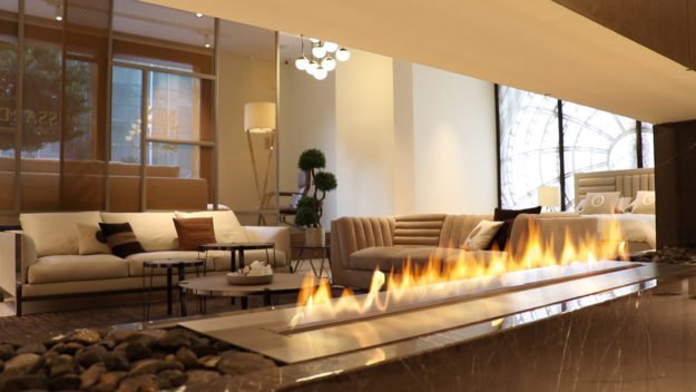 Photo d’une cheminée éthanol haut de gamme Cheminées éthanol outdoor et indoor - Photo d'une cheminée éthanol haut de gamme